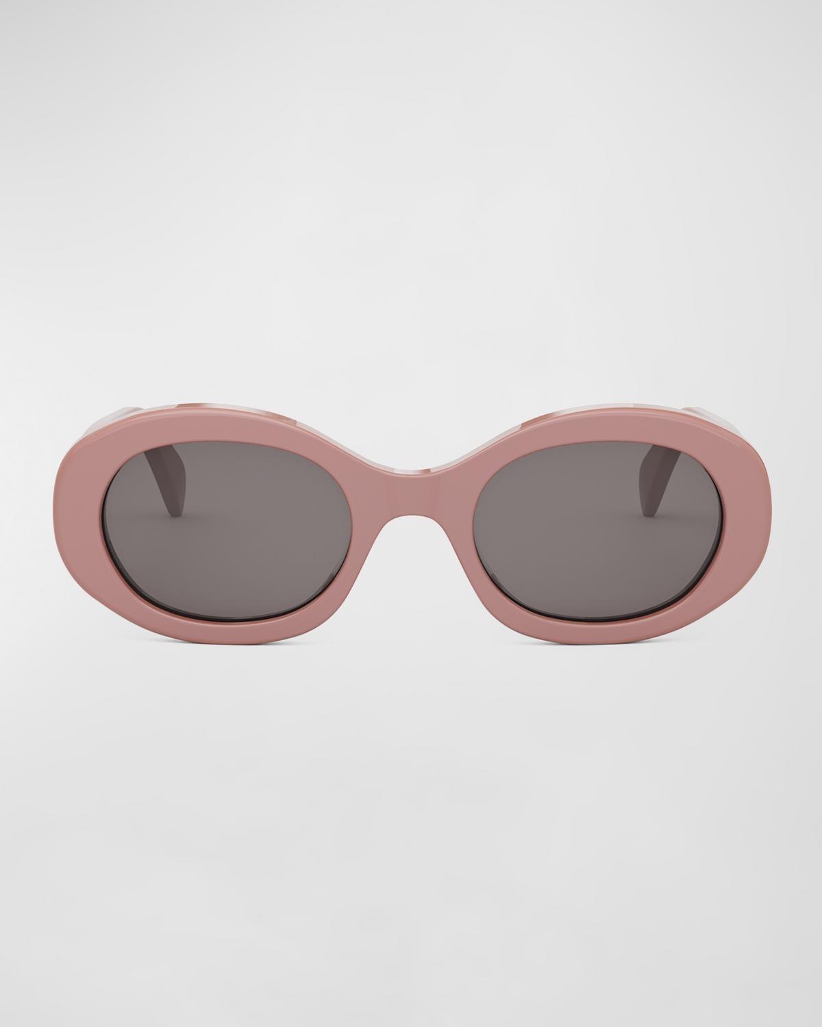 CELINE Triomphe Acetate Oval Sunglasses