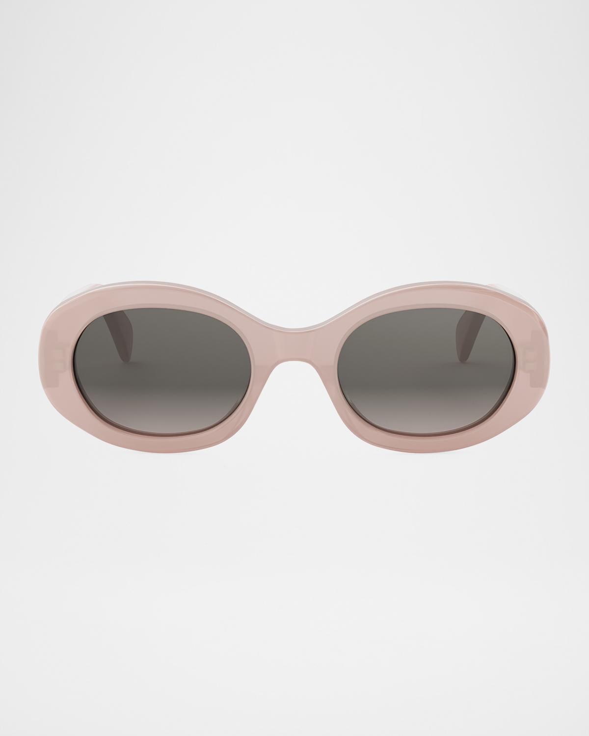 CELINE Triomphe Acetate Oval Sunglasses