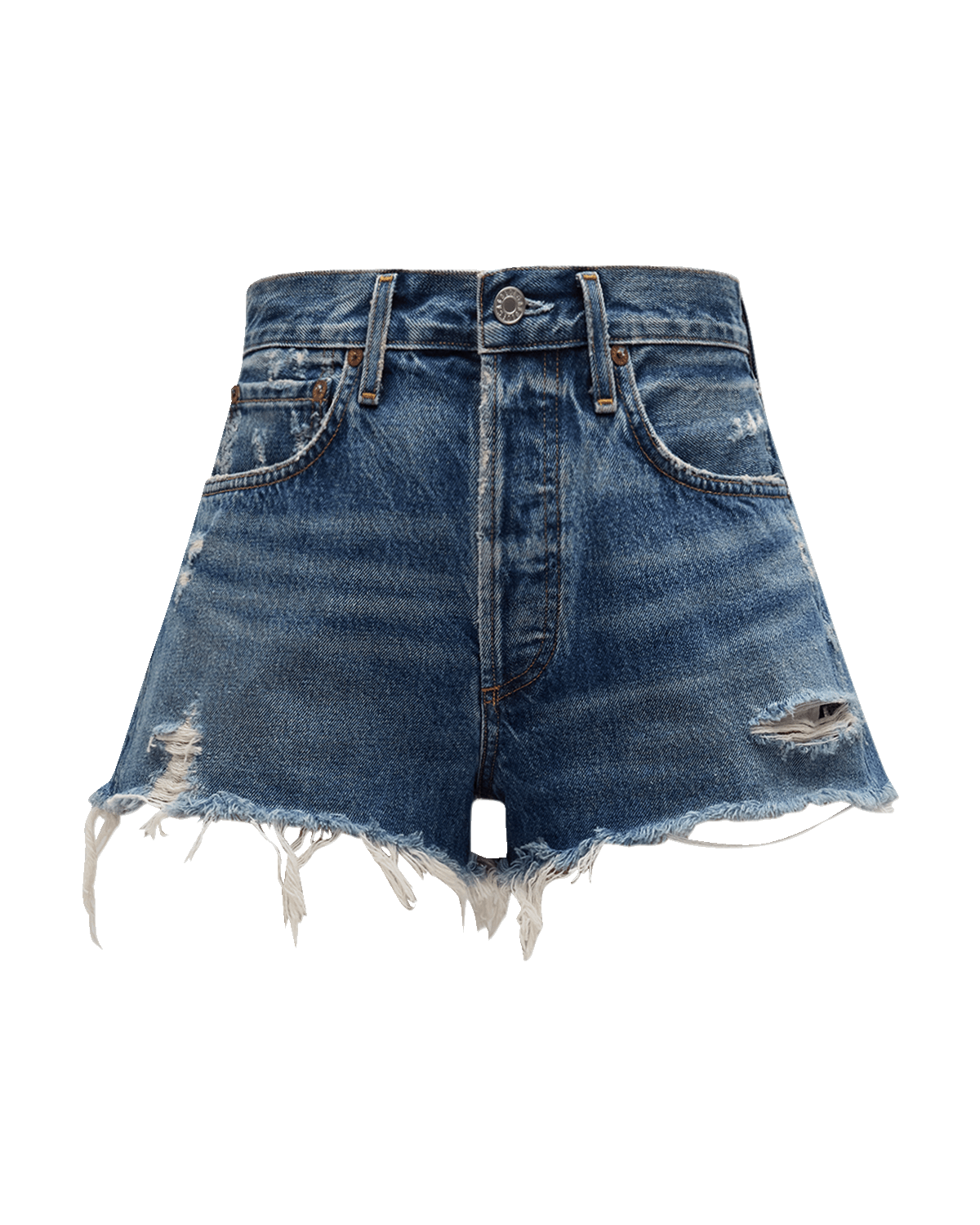 AGOLDE Parker Distressed Denim Shorts