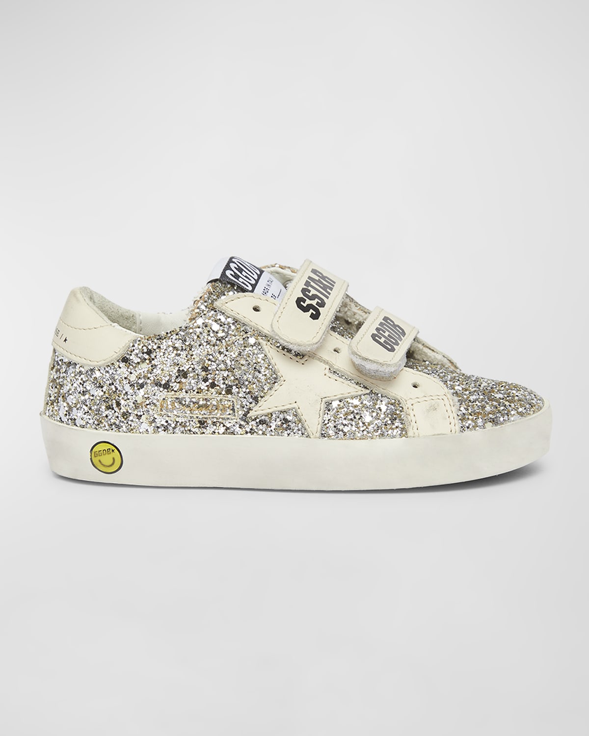 Golden Goose Girl's Old School Glitter Dual-Grip Sneakers, Baby/Toddler