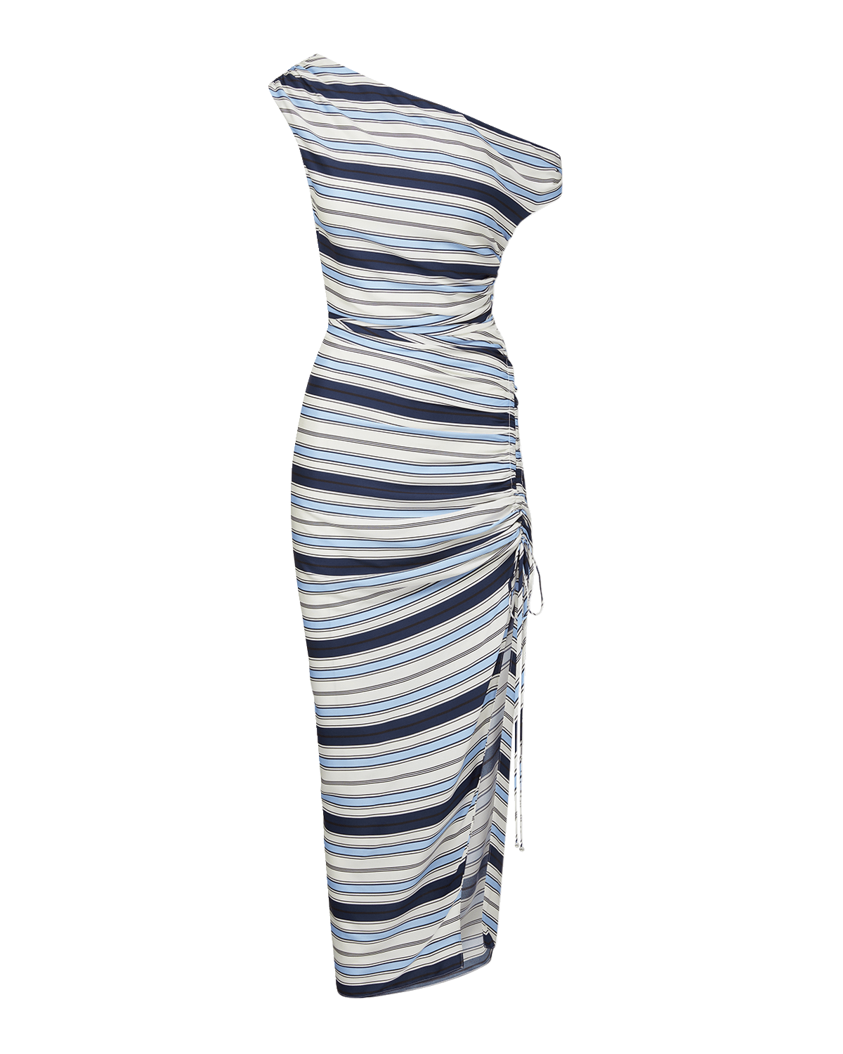 Veronica Beard Kadie Striped Stretch-Silk Dress