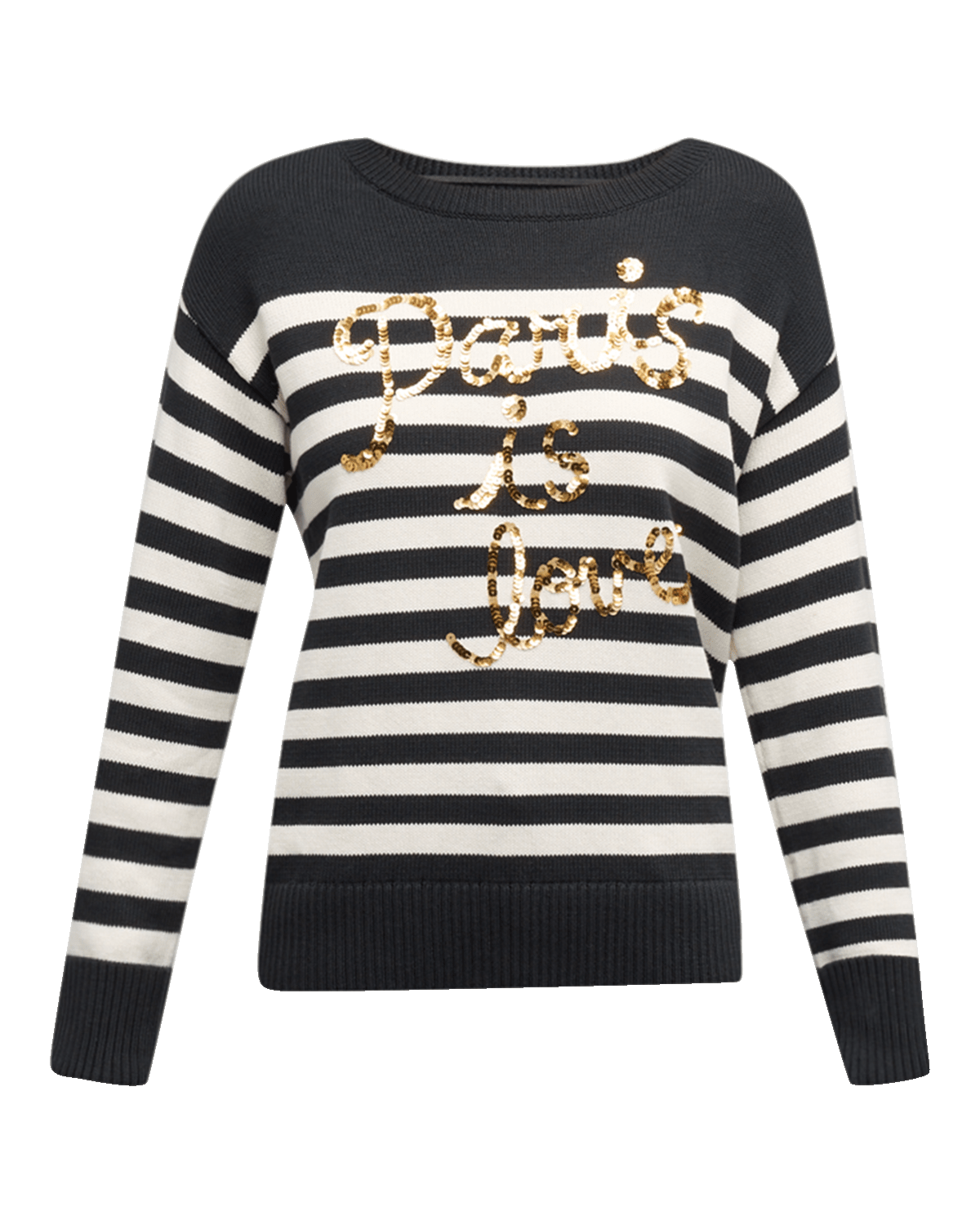 Cinq a Sept Paris Is Love Sequin French Terry Sweatshirt