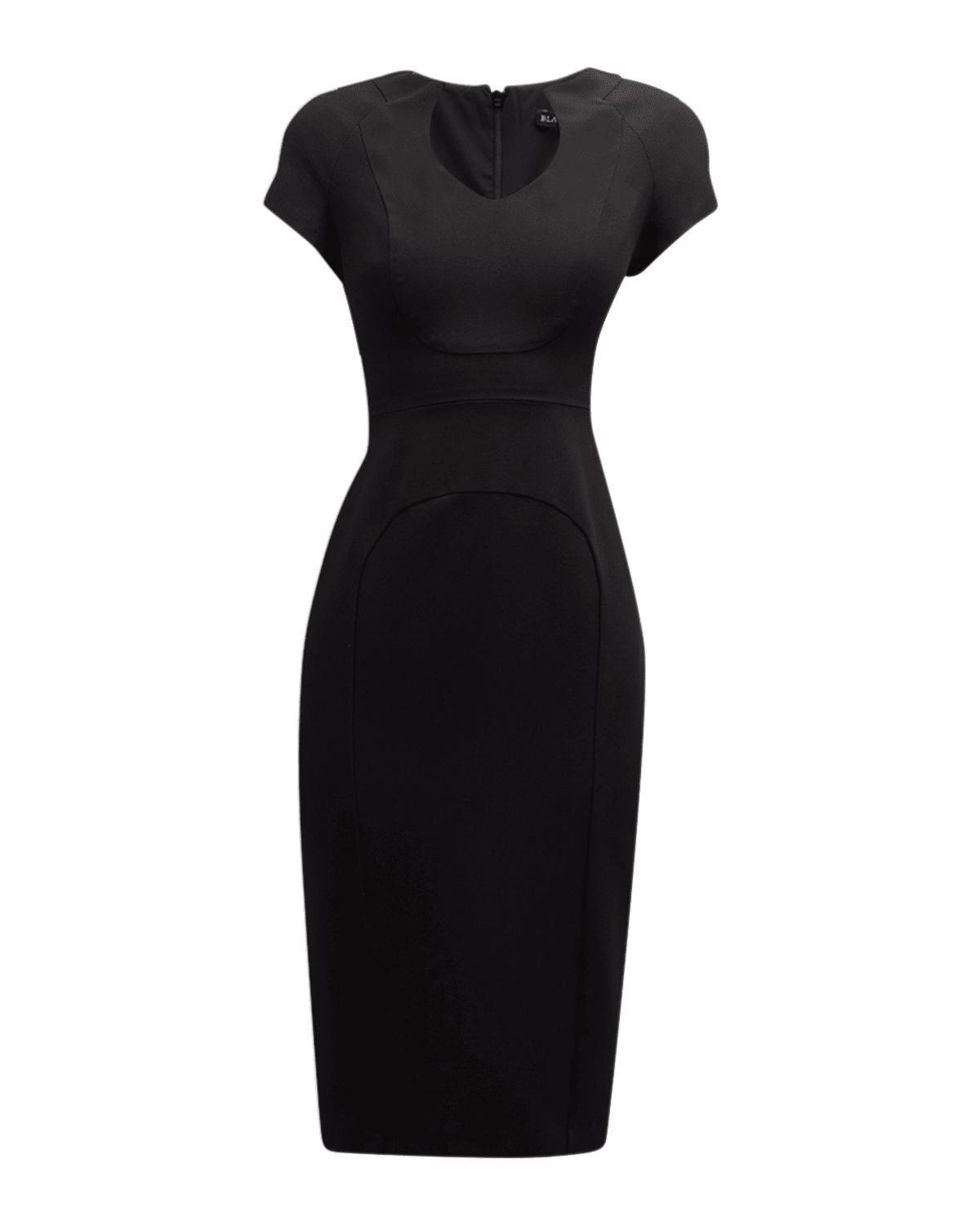 Black Halo Raglan-Sleeve Bodycon Midi Dress