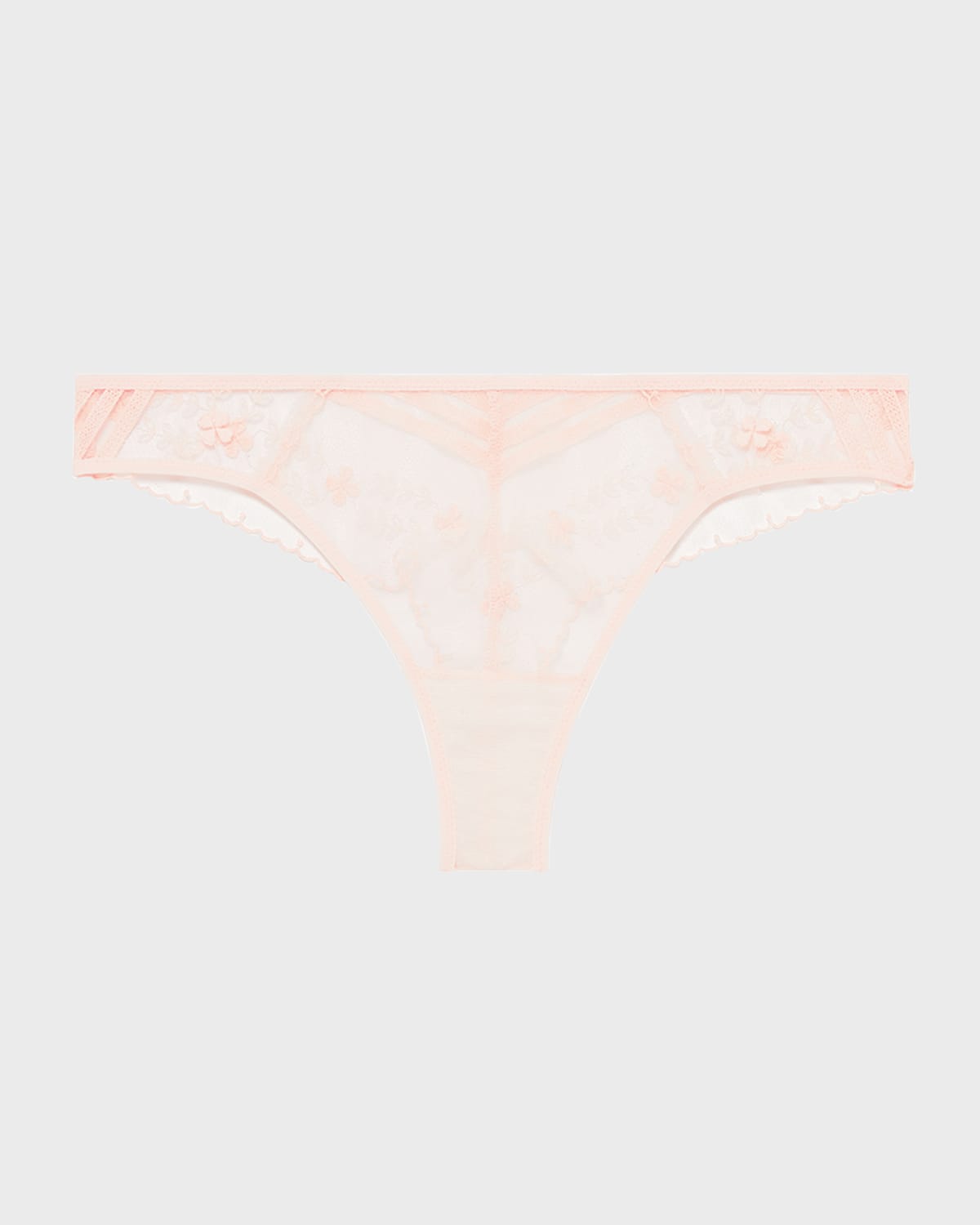 Simone Perele Marthe Low-Rise Embroidered Tulle Tanga