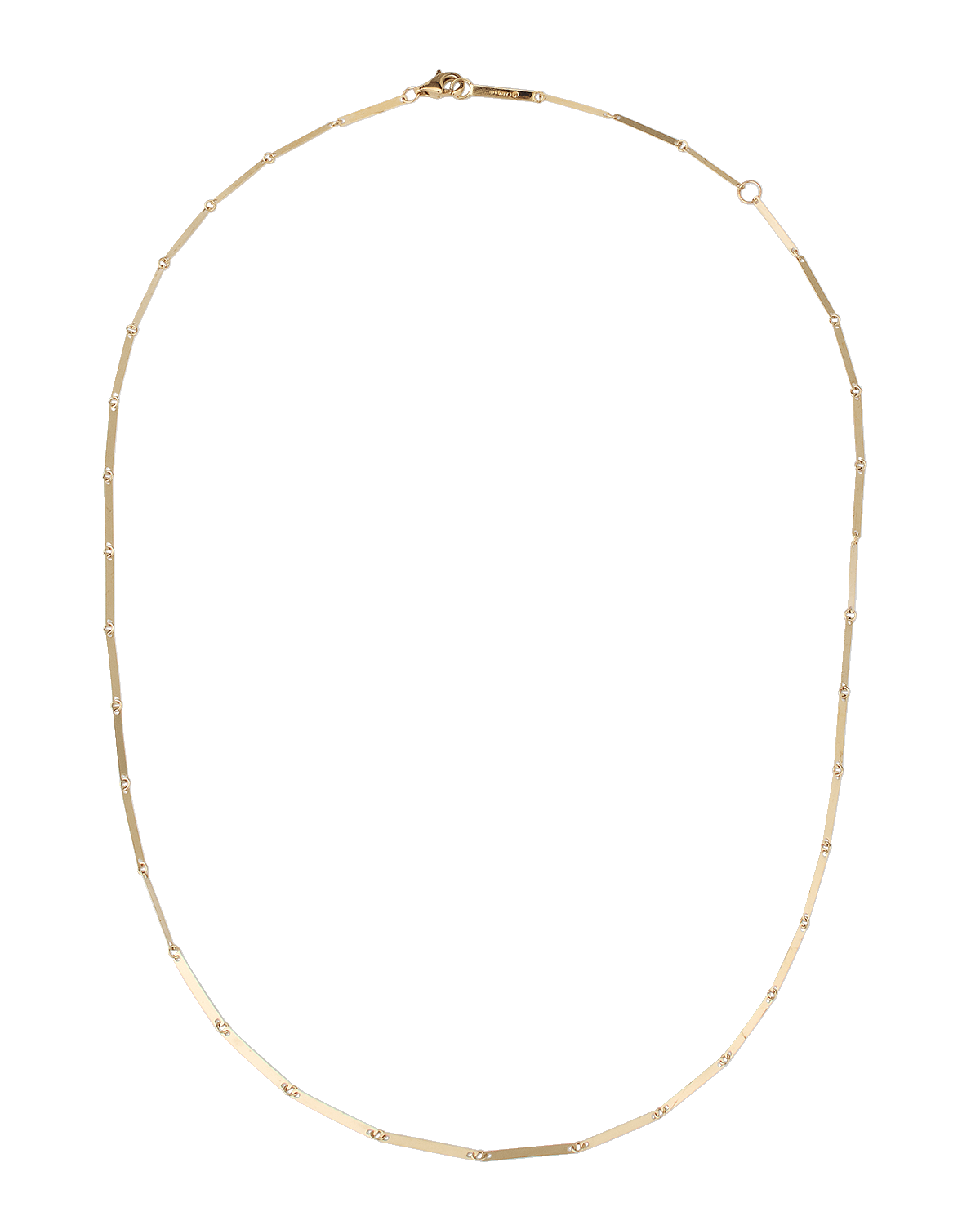 LANA 14K Yellow Gold Laser Rectangle Chain Necklace, 18"