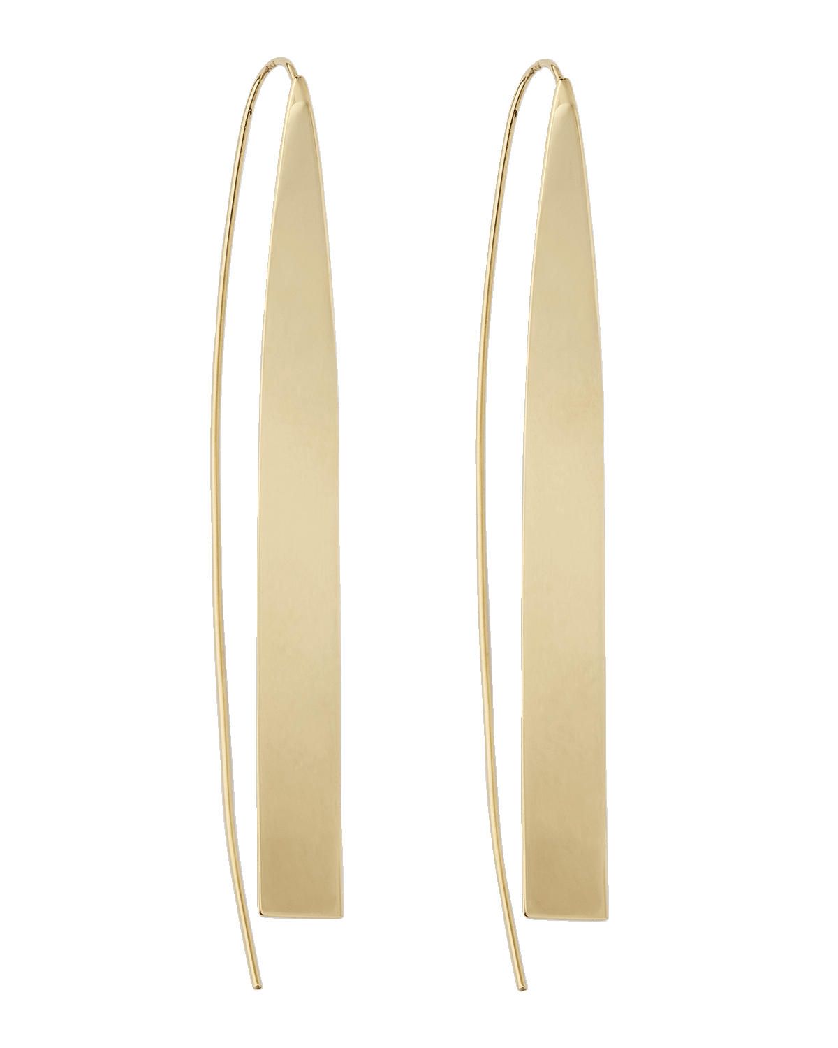 LANA Large Narrow Flat Tag Hooked On Hoops Earrings