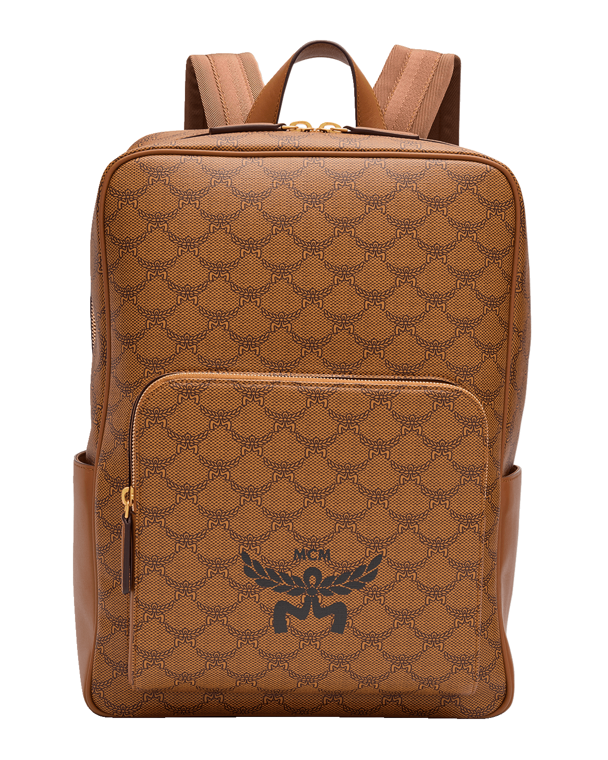 MCM Men's Lauretos Coated Canvas and Leather Backpack