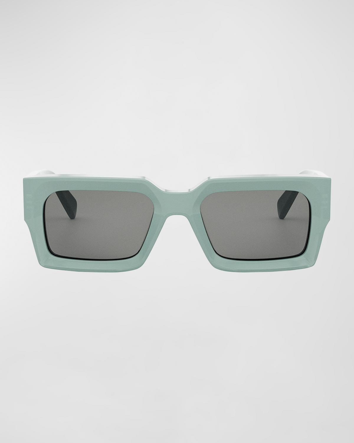 Men & apos;s 3-Dot Acetate Rectangle Sunglasses