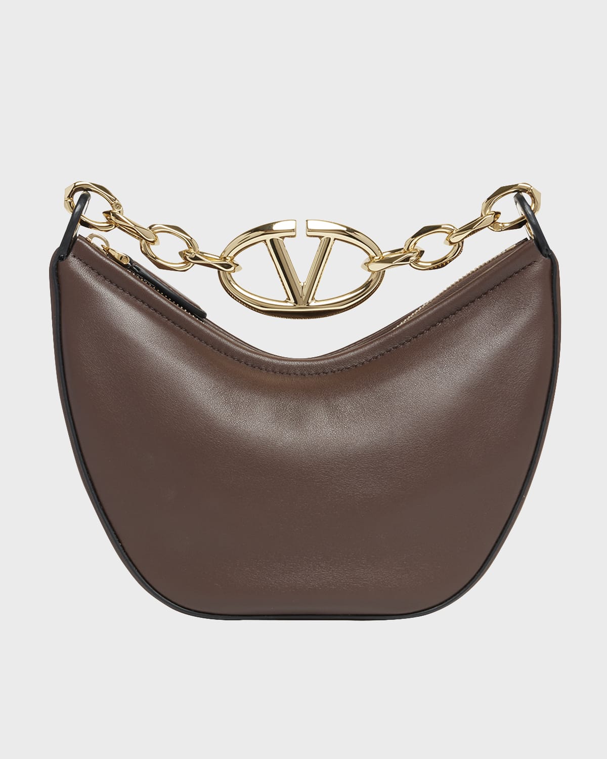 Valentino Garavani Mini VLOGO Moon Leather Hobo Bag