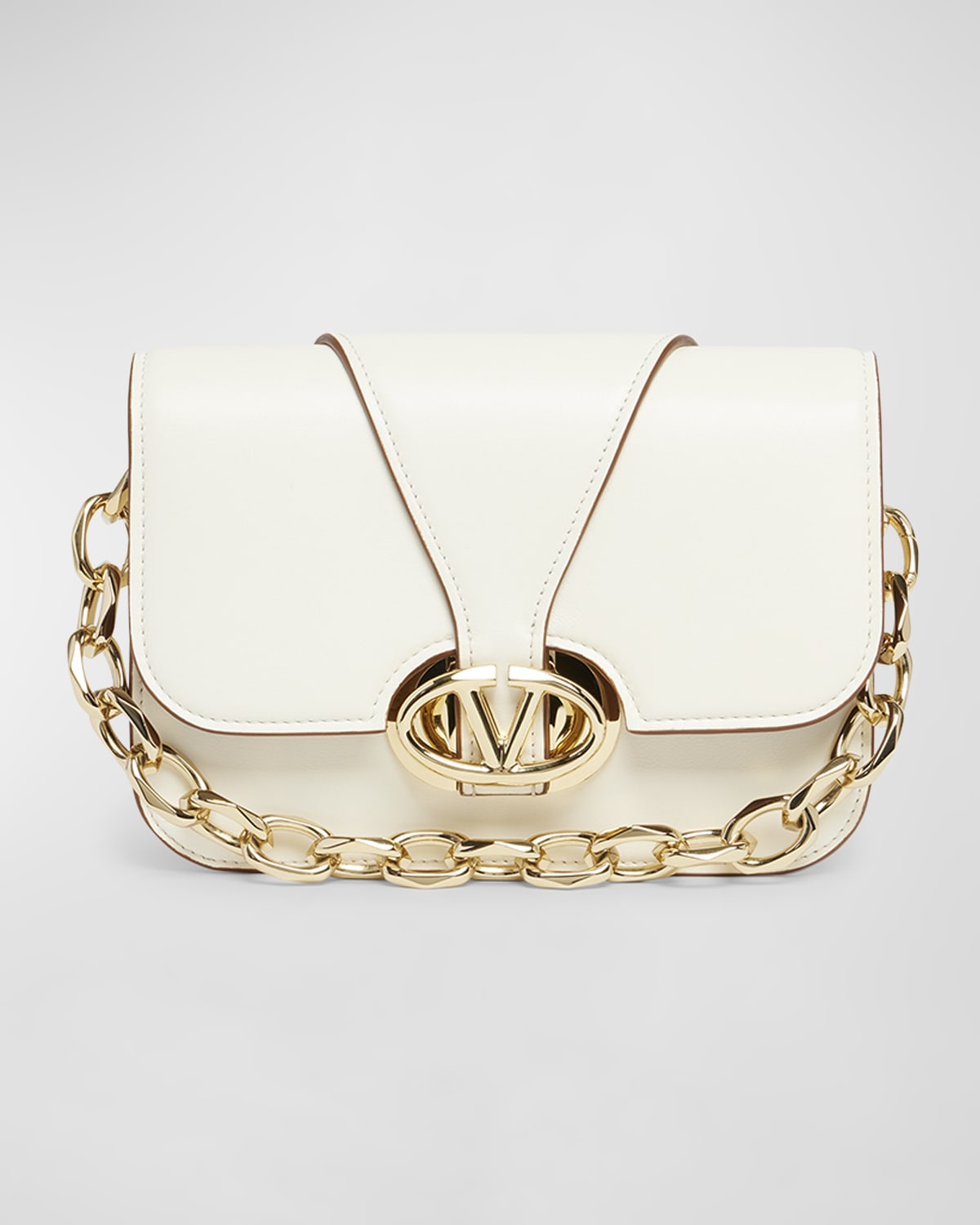 Valentino Garavani Small VLOGO Flap Leather Shoulder Bag