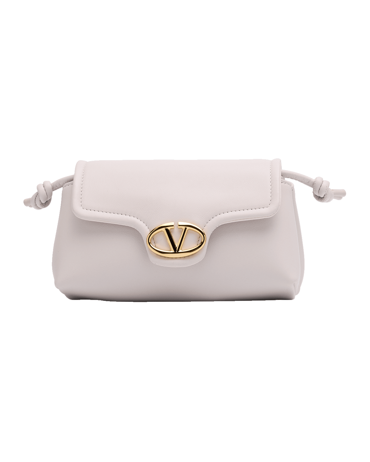 Valentino Garavani Mini VLOGO Drawstring Leather Shoulder Bag