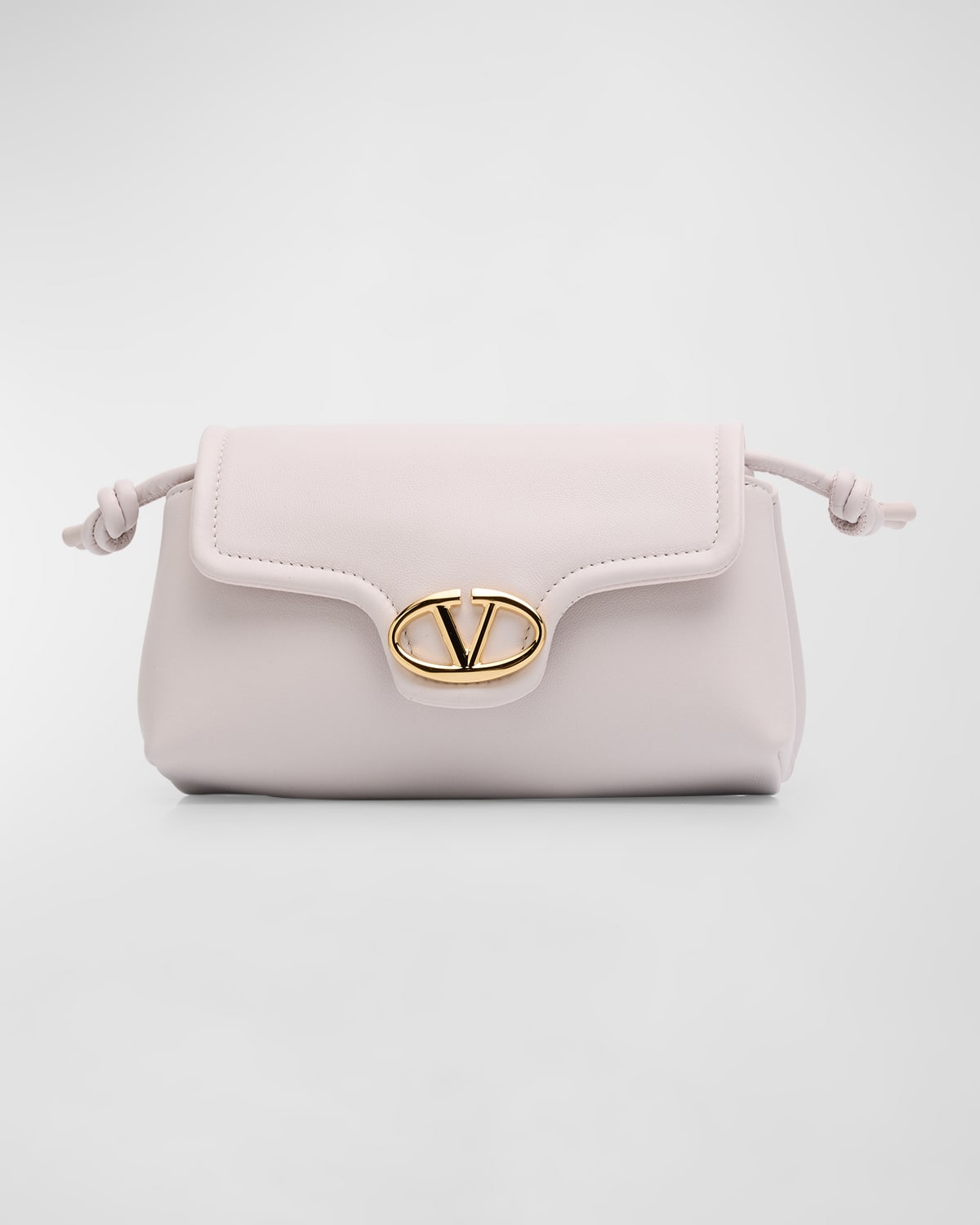 Valentino Garavani Mini VLOGO Drawstring Leather Shoulder Bag