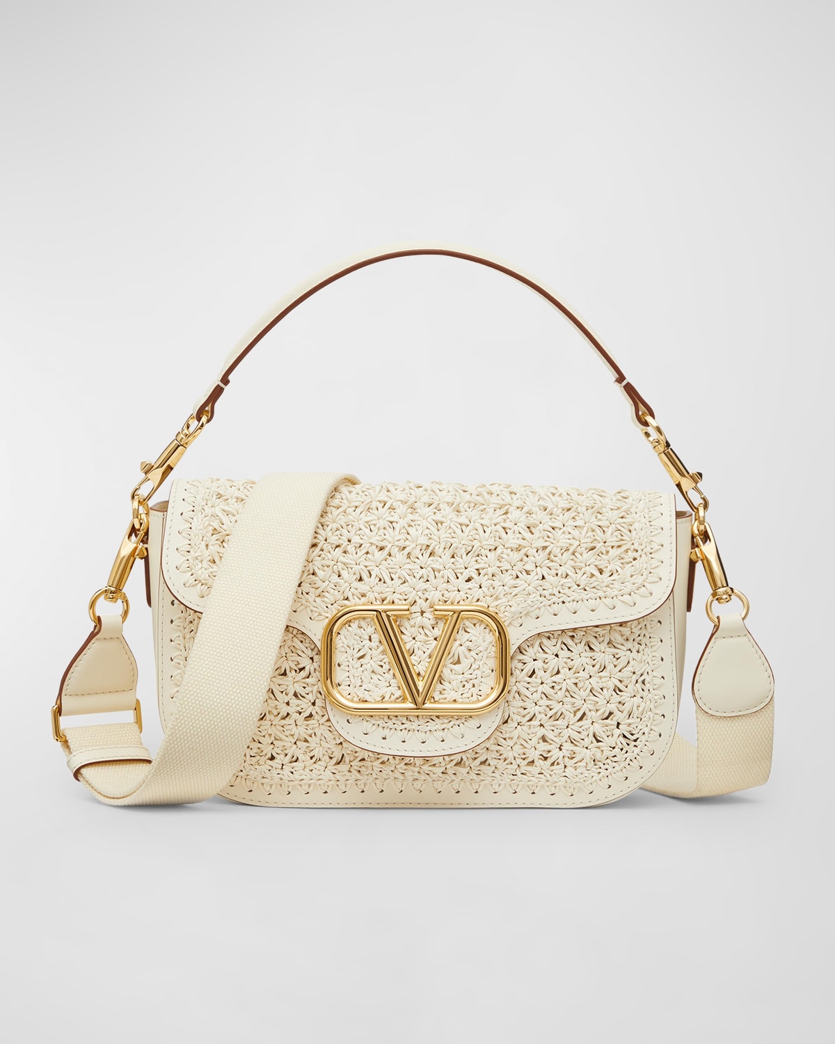Valentino Garavani Alltime VLOGO Crochet Shoulder Bag