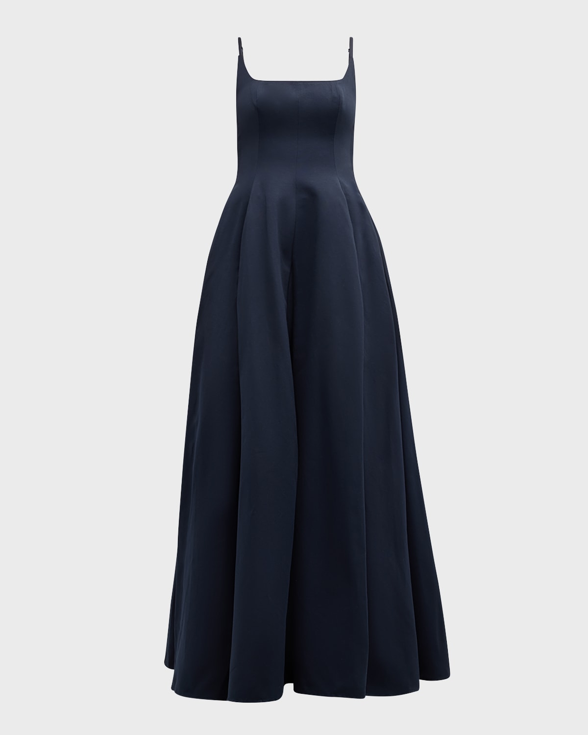 STAUD Joli Full-Skirt Open-Back Maxi Dress