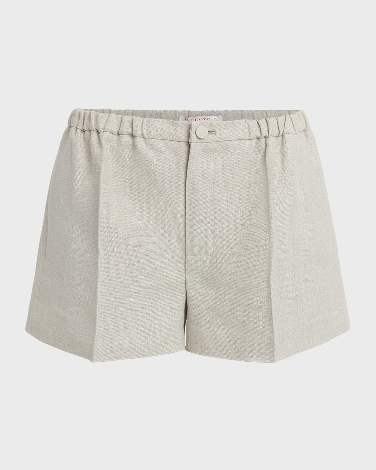 Valentino Garavani Linen Shorts with Button Detail