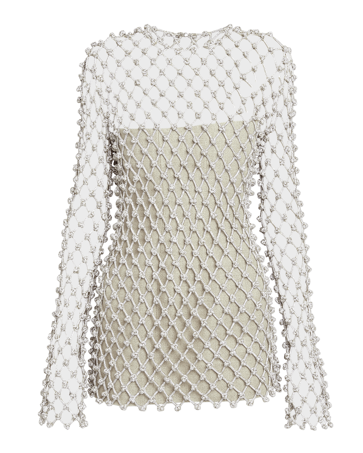 Valentino Garavani Crystal Knot Overlay Mini Dress