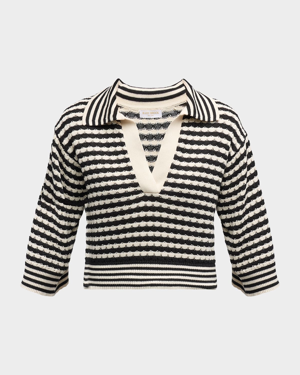 Ramy Brook Azaria Striped Knit Blouse