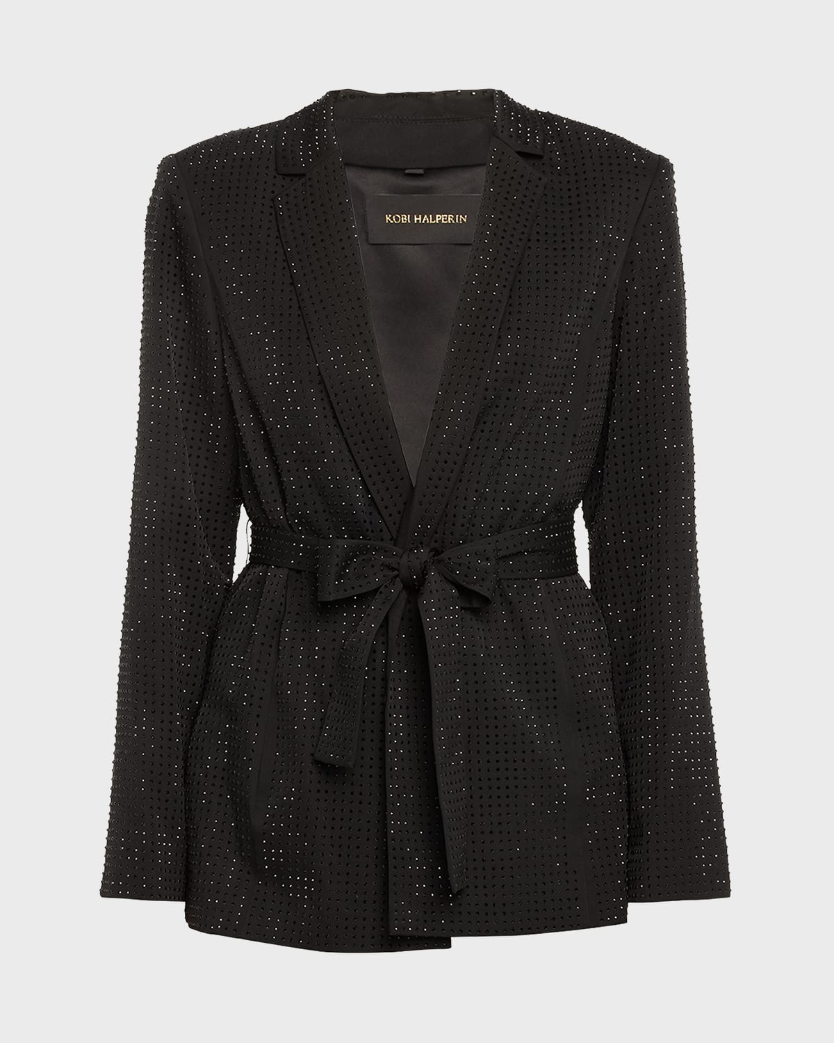 Kobi Halperin Brett Rhinestone Tie-Waist Jacket