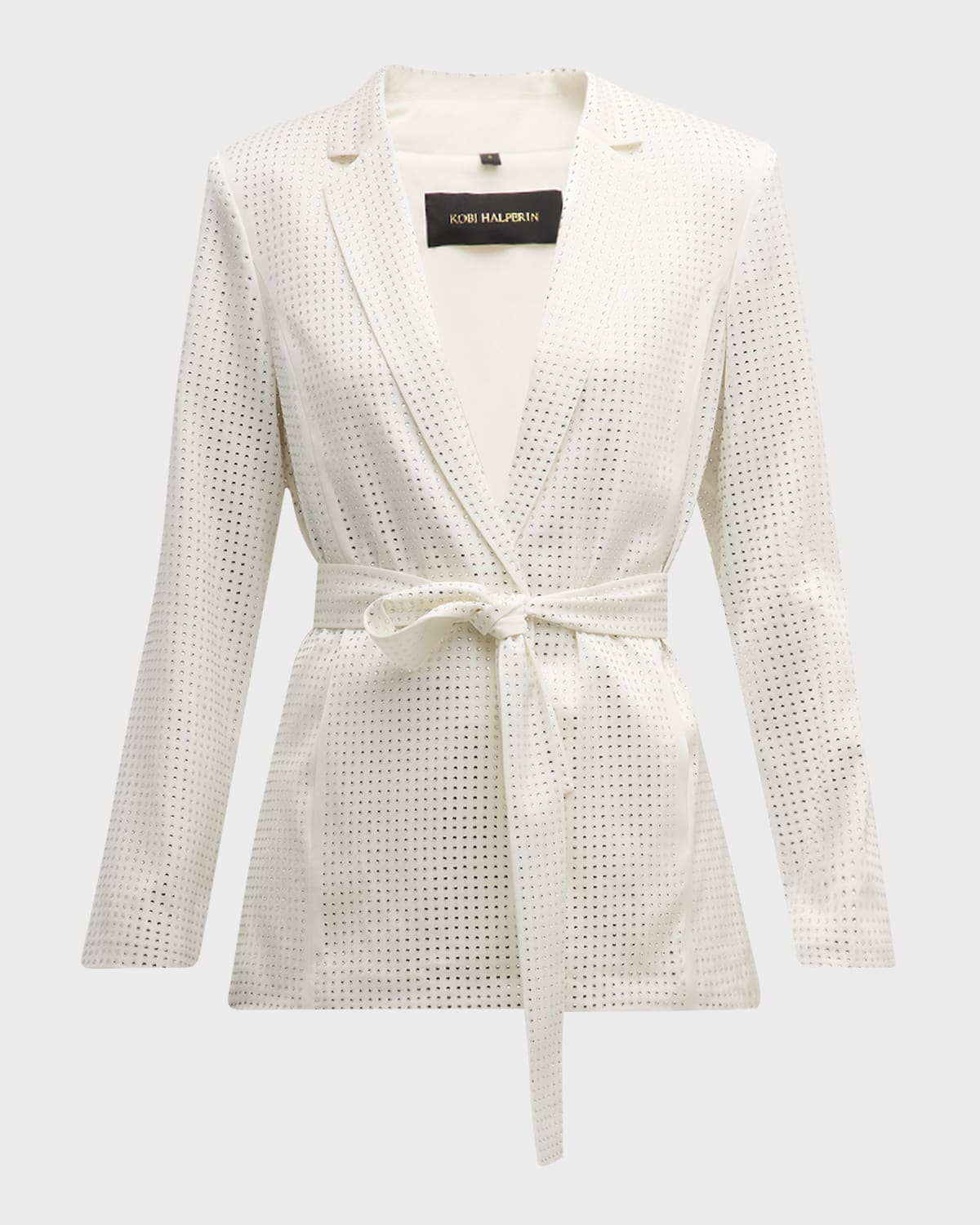 Kobi Halperin Brett Rhinestone Tie-Waist Jacket