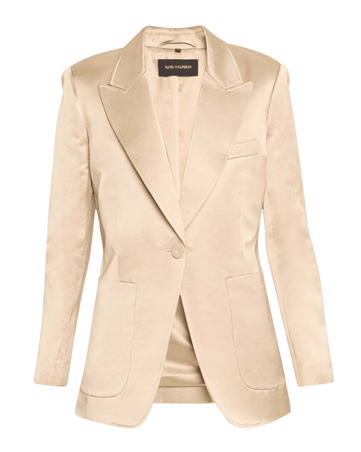 Kobi Halperin Francesca Single-Button Satin Jacket