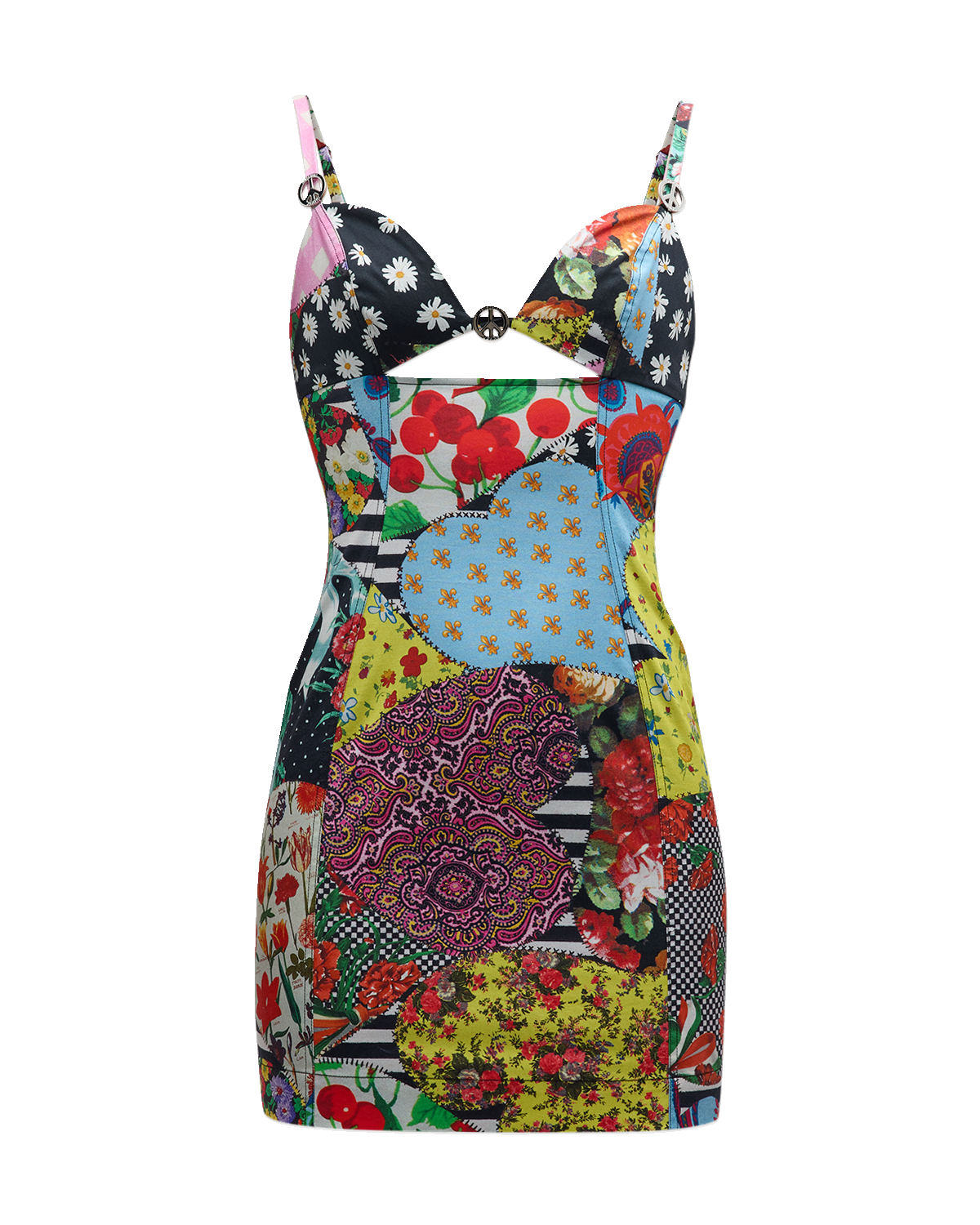 Moschino Jeans Archive-Print Cotton Mini Bodycon Dress