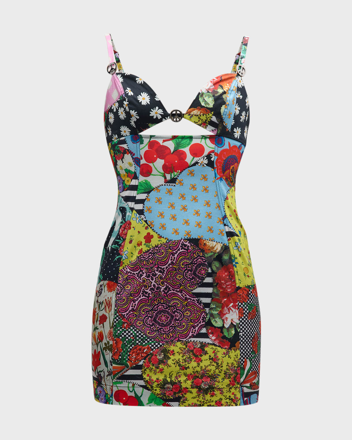 Moschino Jeans Archive-Print Cotton Mini Bodycon Dress