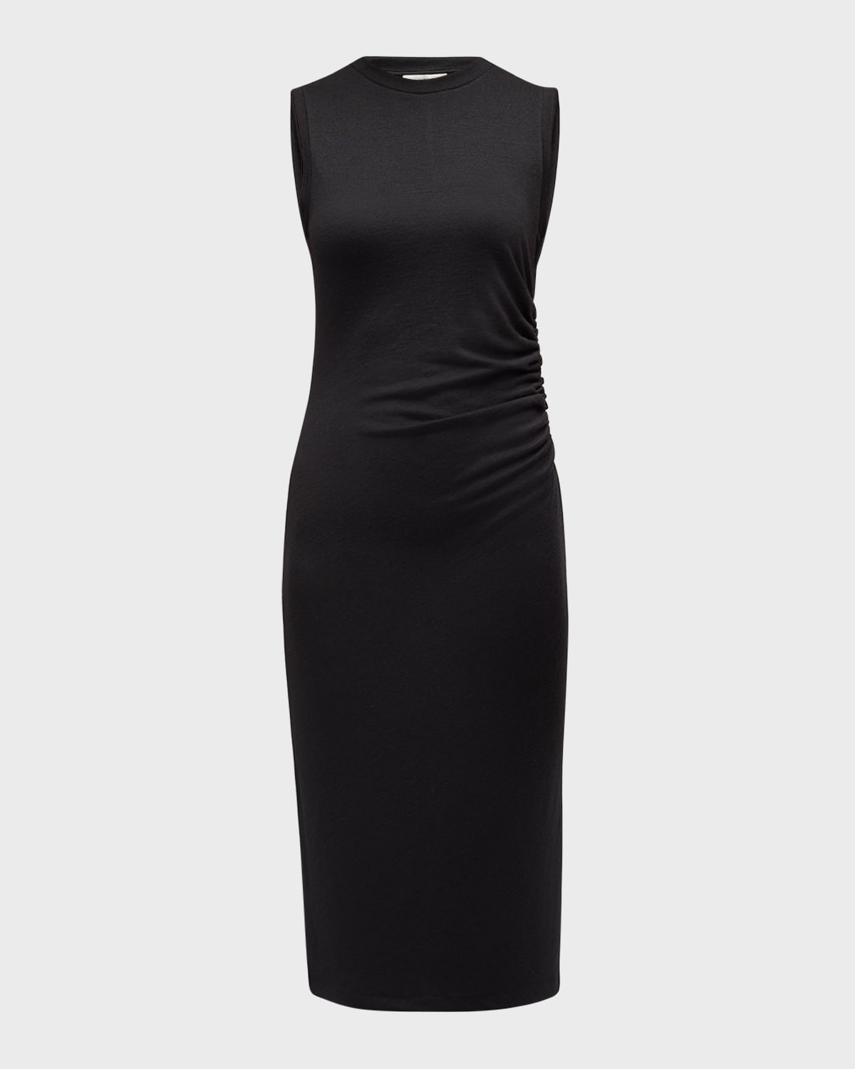 Vince Sleeveless Waist-Gathered Midi Dress
