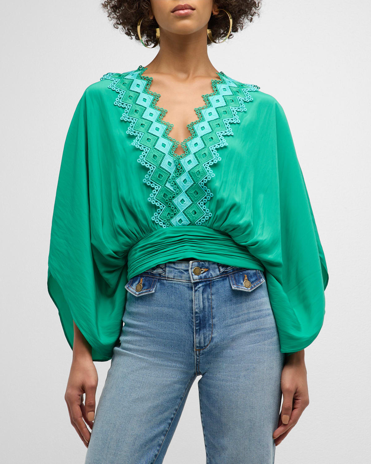 Ramy Brook Kynlee Embroidered Blouse