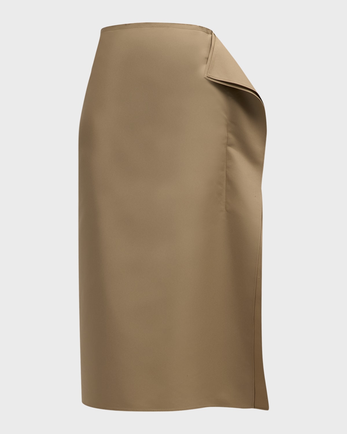 Gia Studios Straight Side-Flap Midi Skirt
