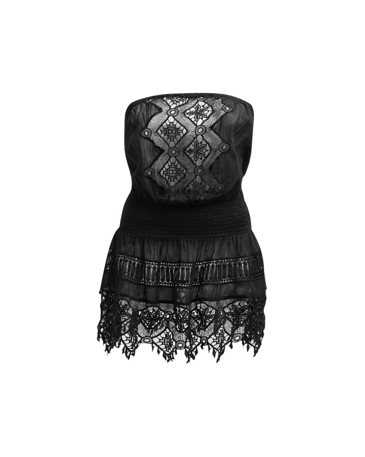 Ramy Brook Maddison Embroidered Strapless Mini Dress