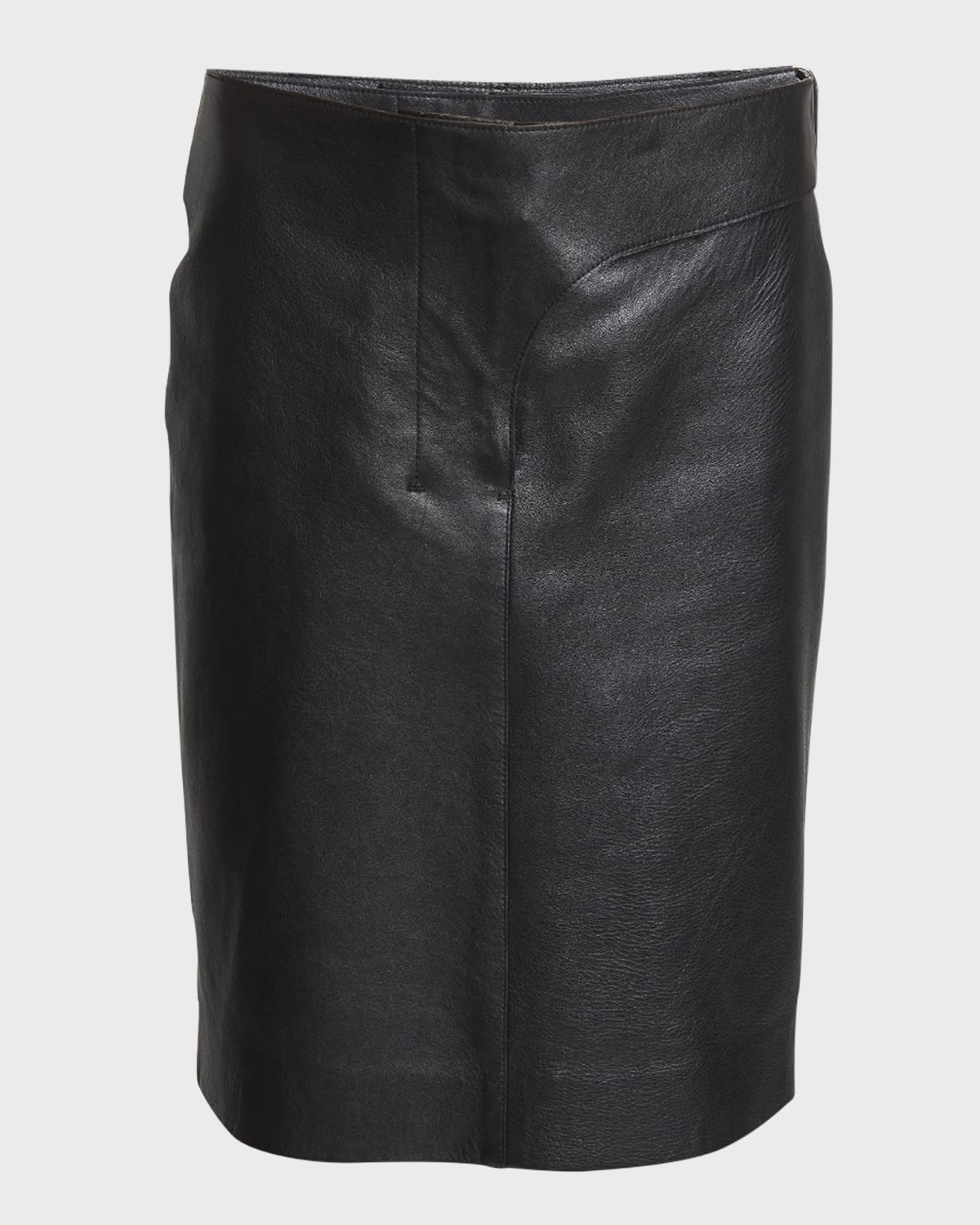 Jacquemus Obra Straight Leather Skirt