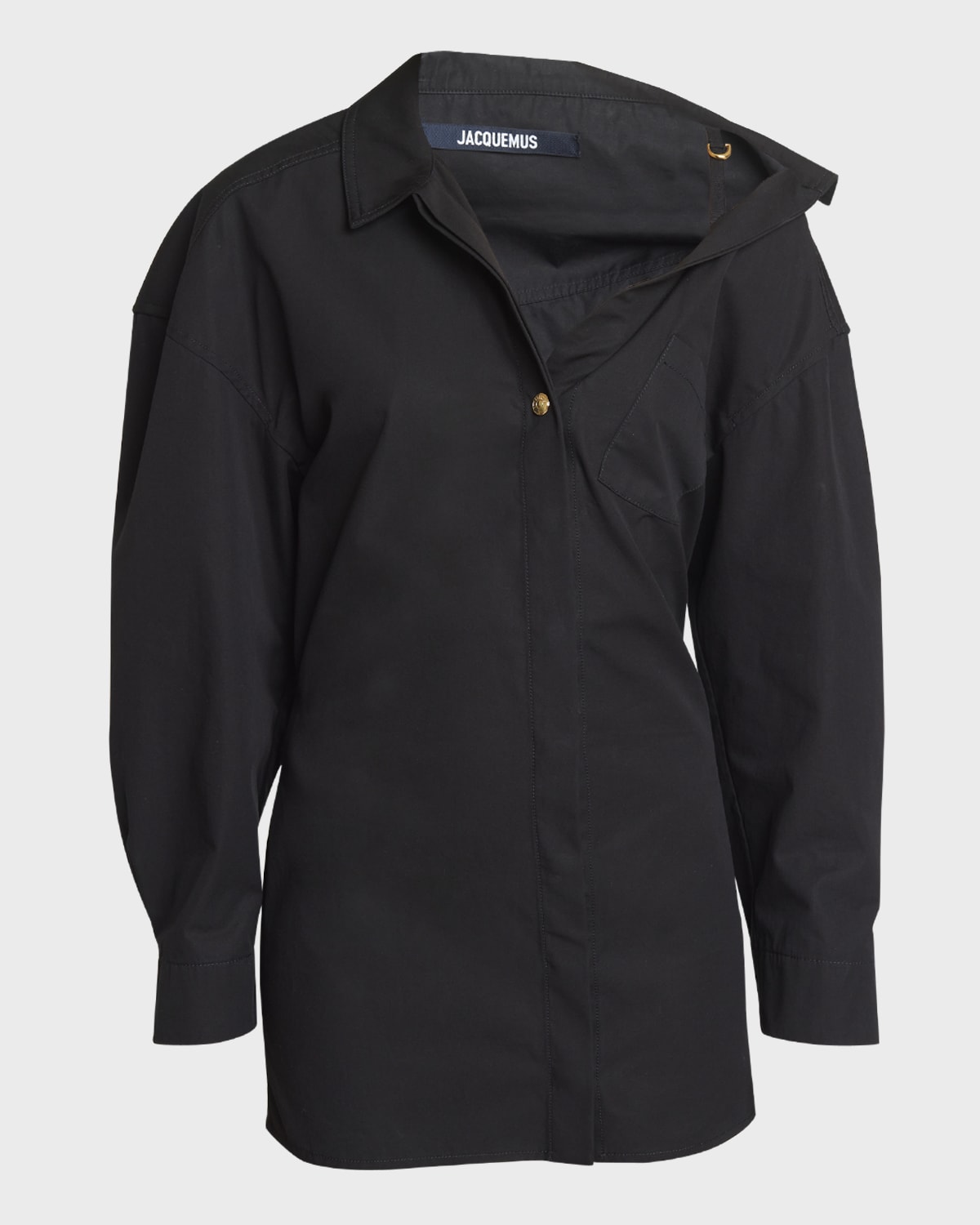 Jacquemus La Mini Robe Chemise Button-Front Mini Dress