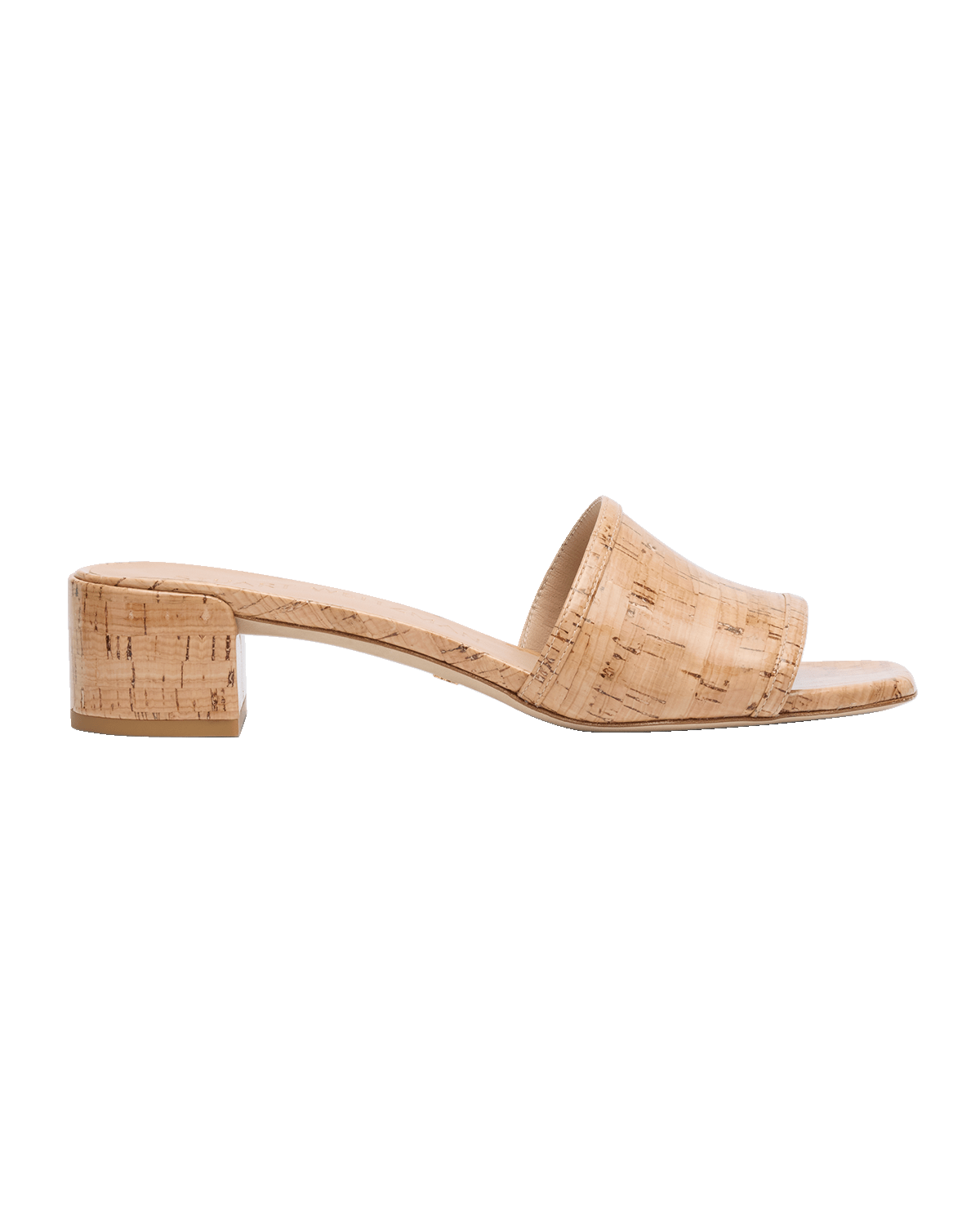 Stuart Weitzman Cayman Cork Mule Sandals