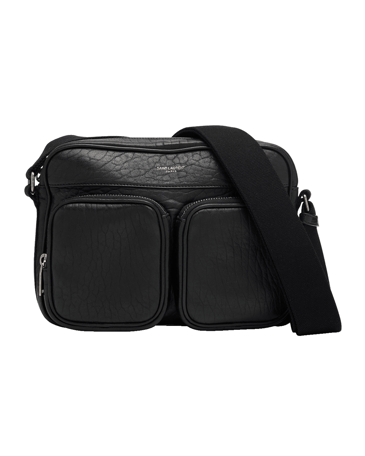 Saint Laurent Men's New City Grained Leather Camera Bag
