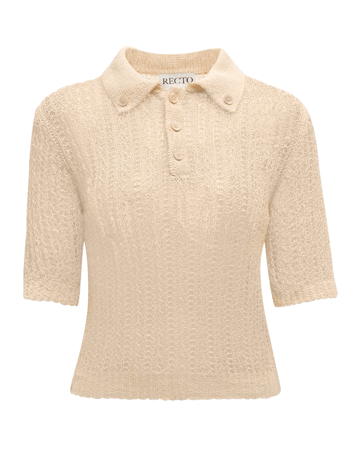 RECTO Net Cropped Polo Shirt
