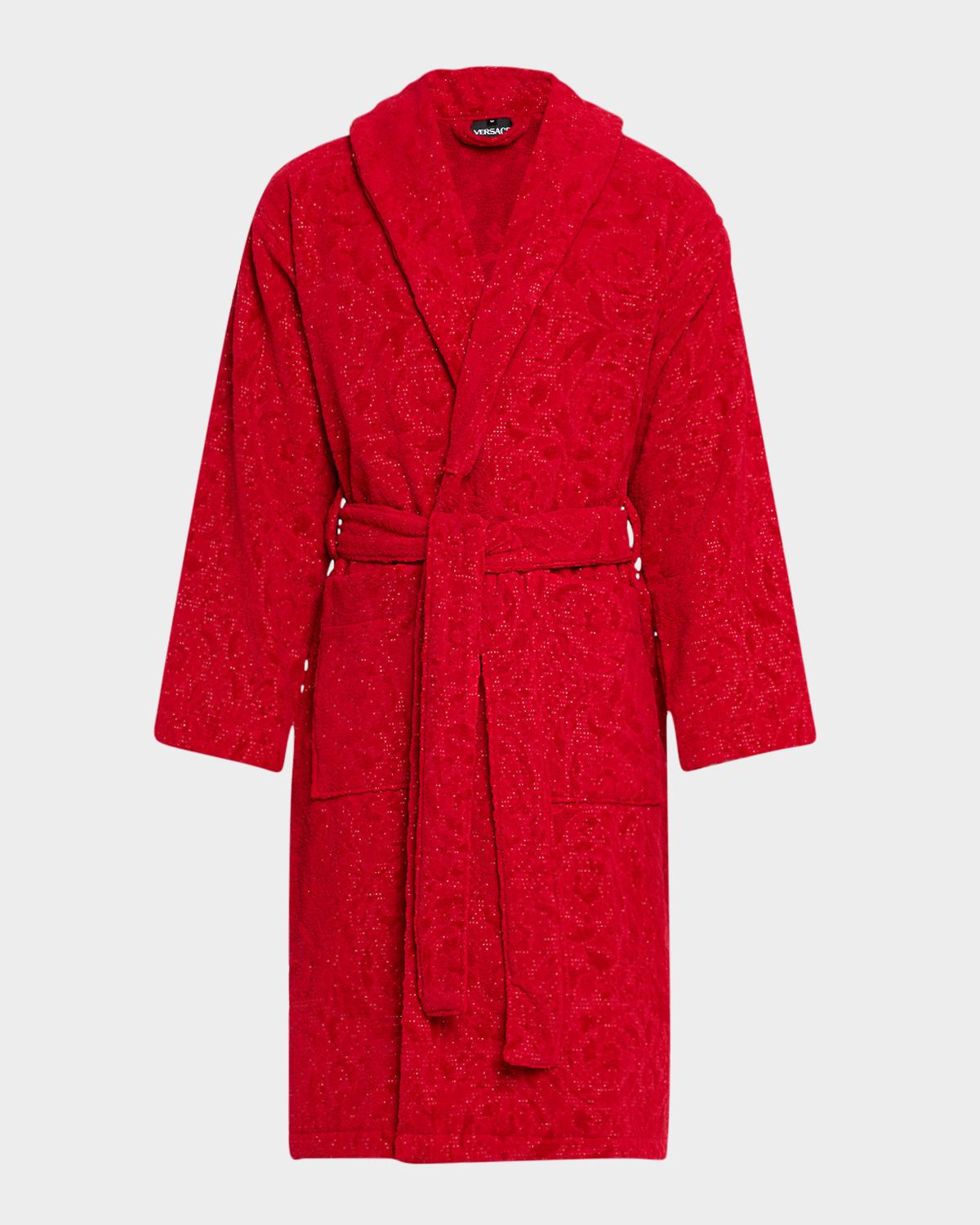 Versace Men's Cotton Barocco Bathrobe