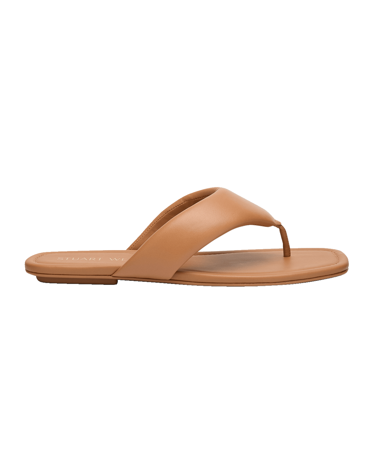 Stuart Weitzman Maui Padded Leather Thong Sandals