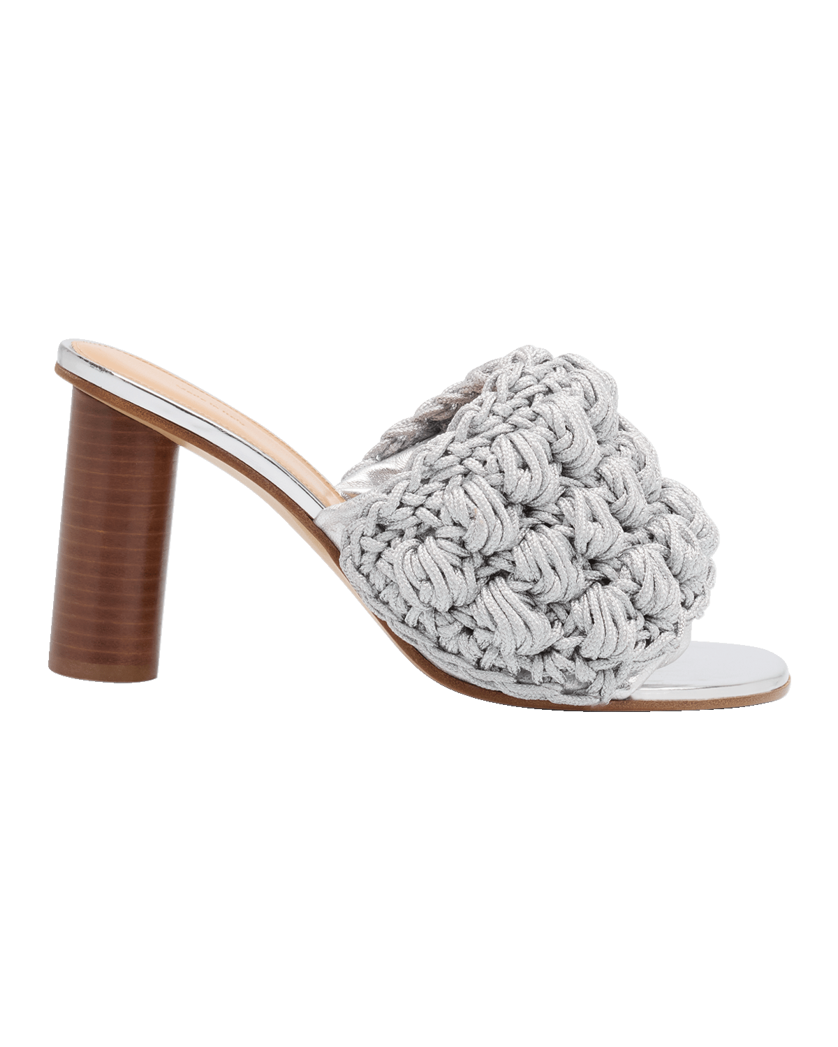 JW Anderson Crochet Cotton Cylinder-Heel Slide Sandals