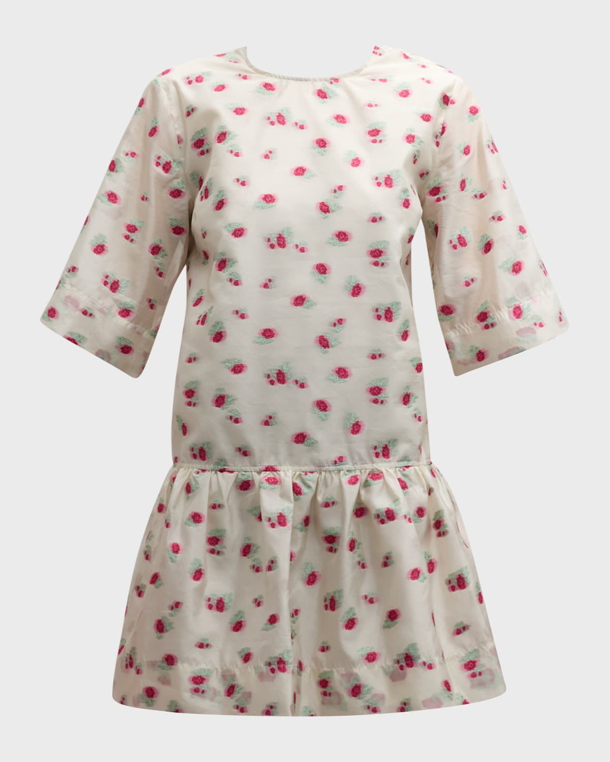 Ganni Organza Open-Back Mini Dress