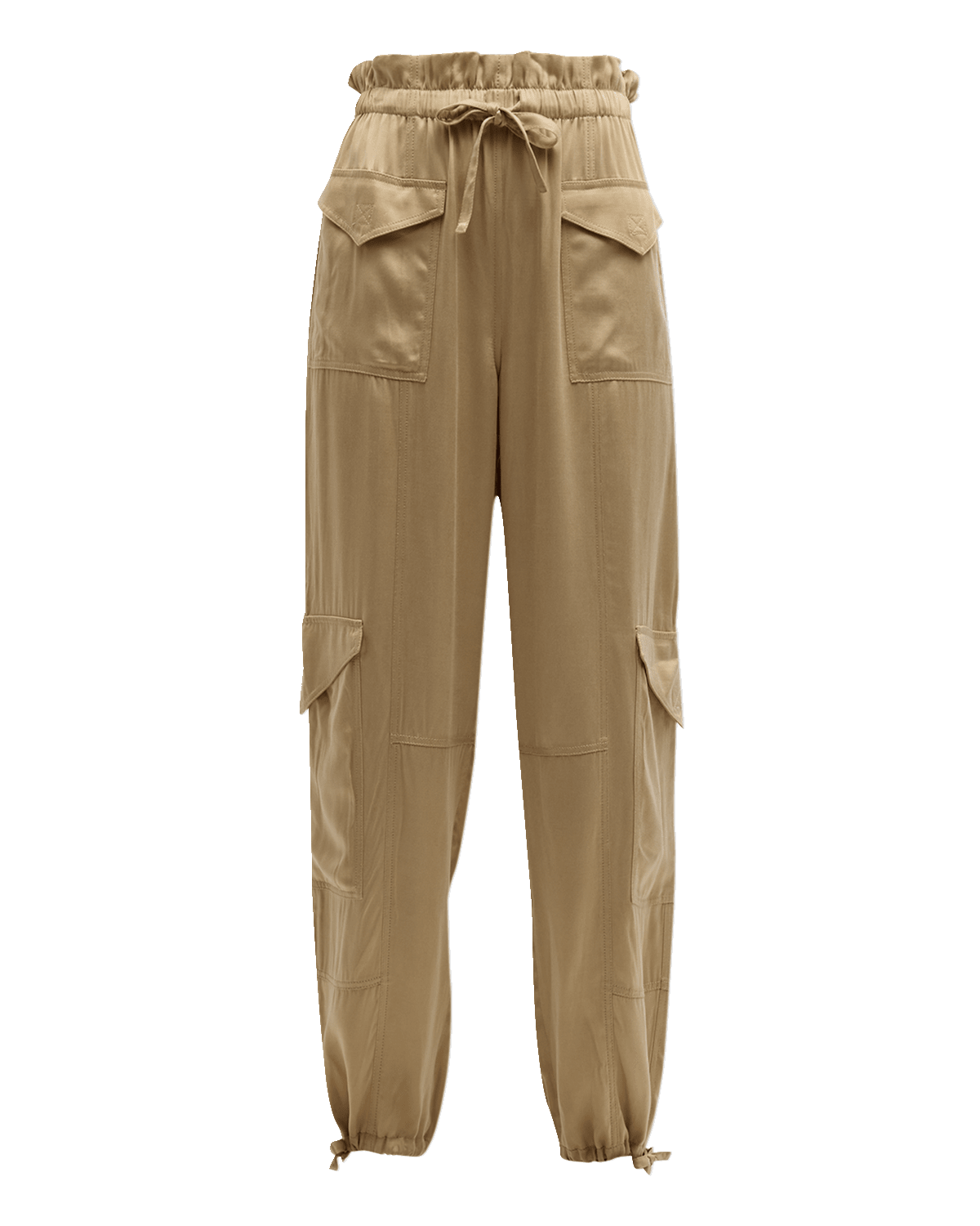 Ganni Washed Satin Cargo Joggers