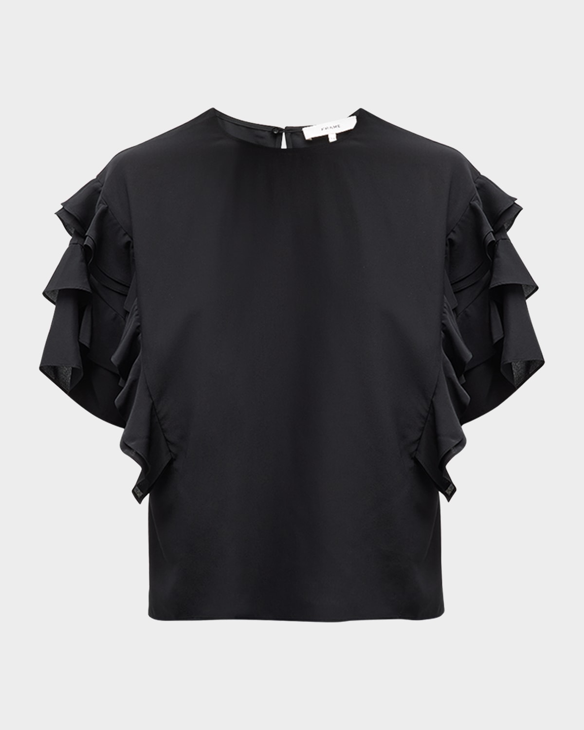 FRAME Ruffle-Sleeve Blouse