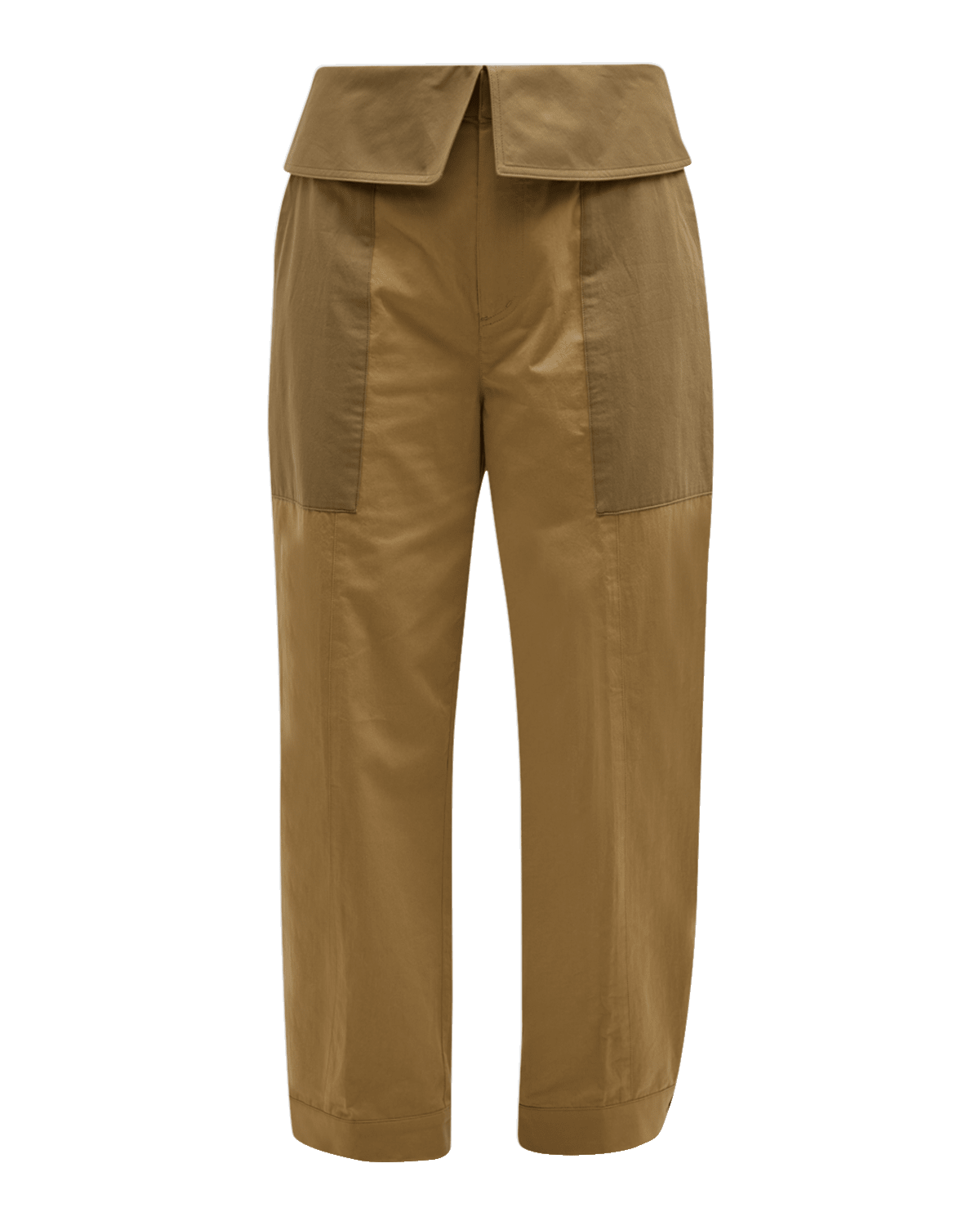 FRAME Foldover Wide-Leg Trousers