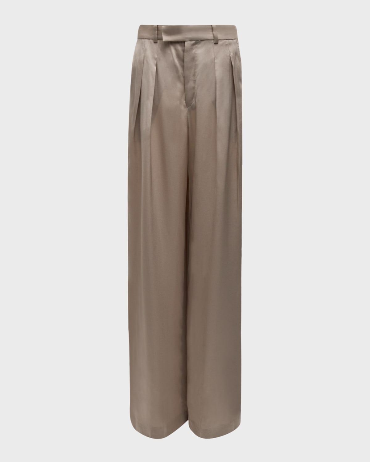 FRAME Pleated Mid-Rise Trousers