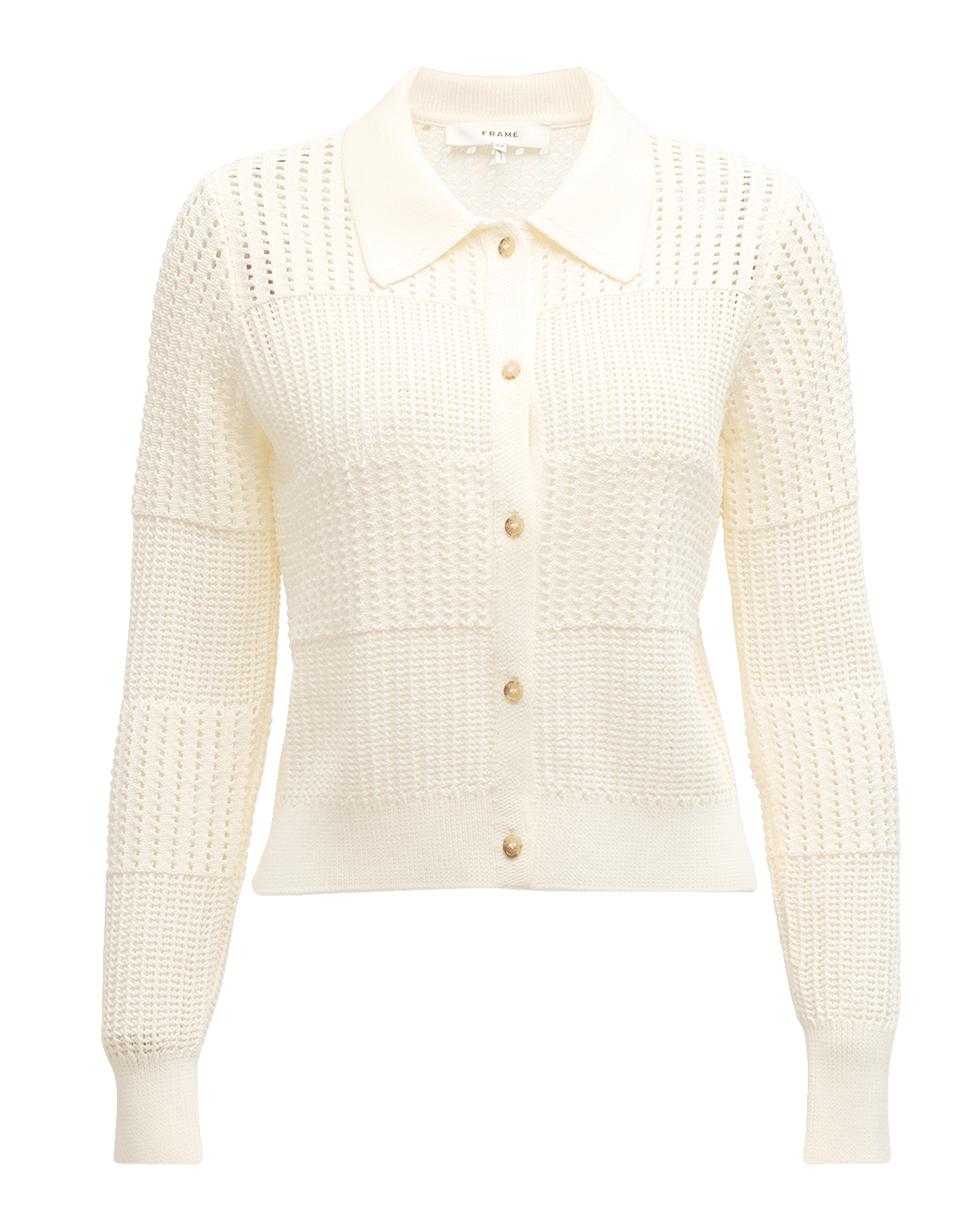 FRAME Shrunken Crochet Cardigan