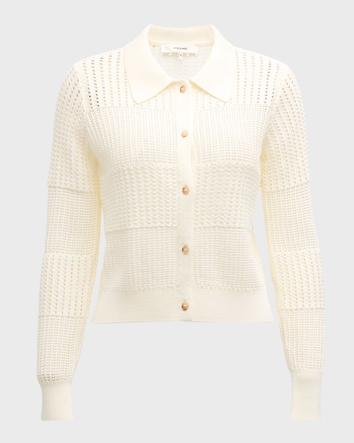 FRAME Shrunken Crochet Cardigan