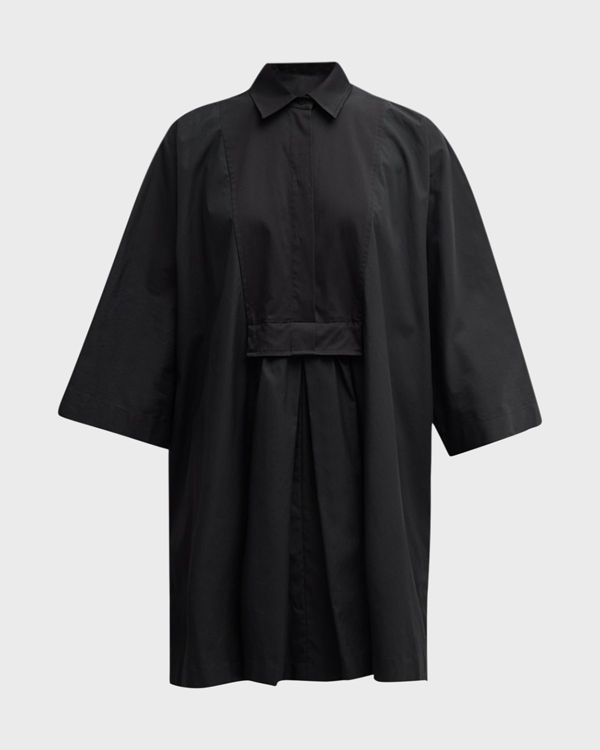 Max Mara Lago Bib Pleated Shift Shirtdress