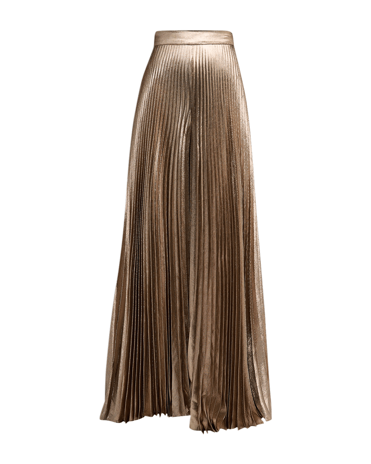 Max Mara Panteon Pleated Metallic Wide-Leg Pants