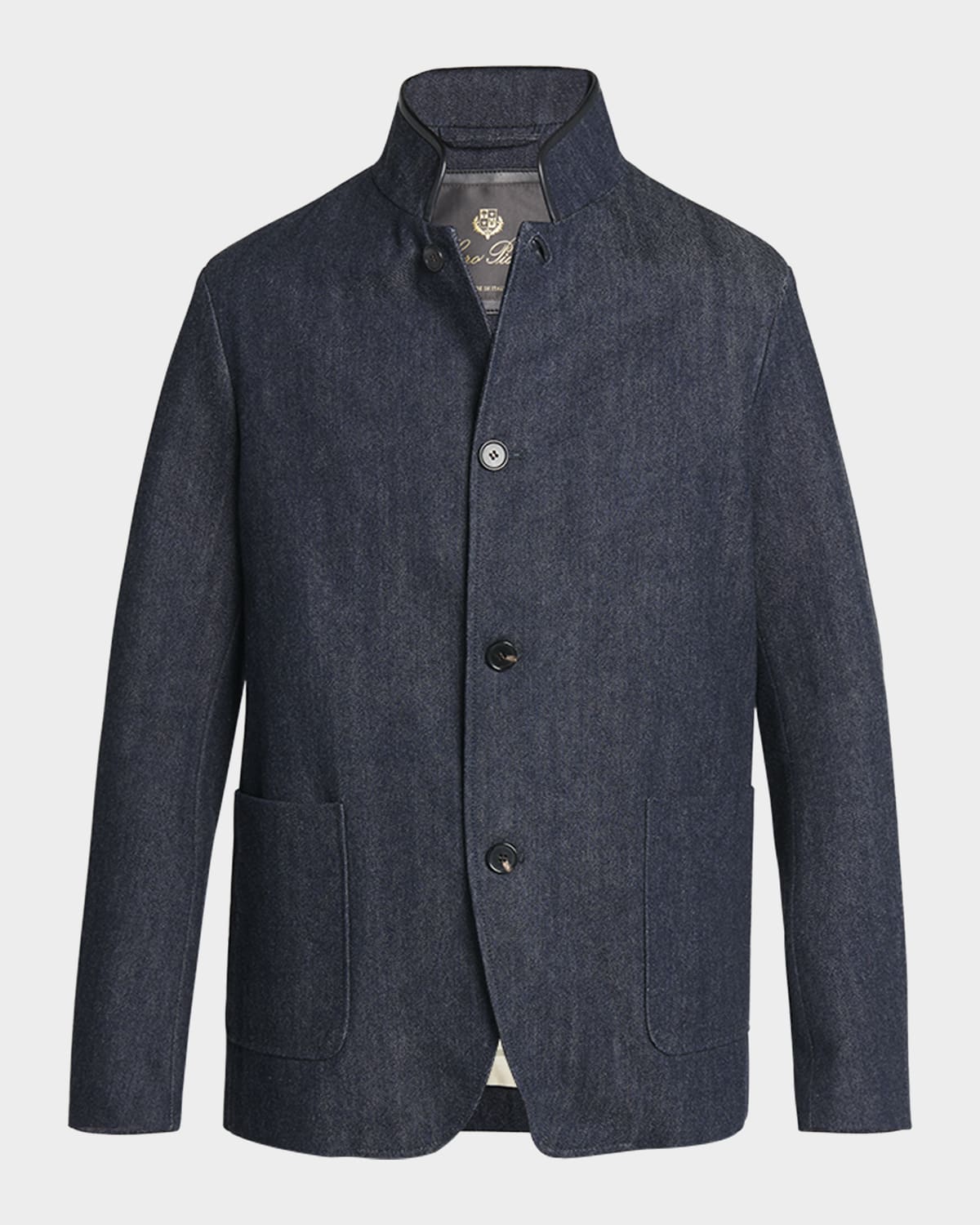 Loro Piana Men's Spagna Cashmere-Cotton Denim Jacket
