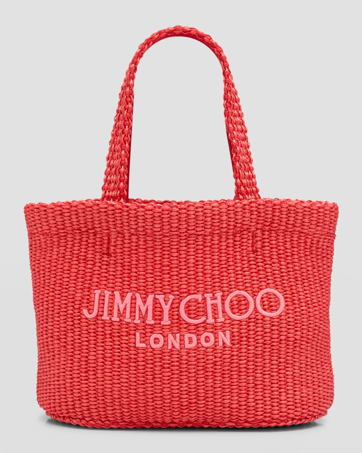 Jimmy Choo Mini Logo London East-West Beach Tote Bag