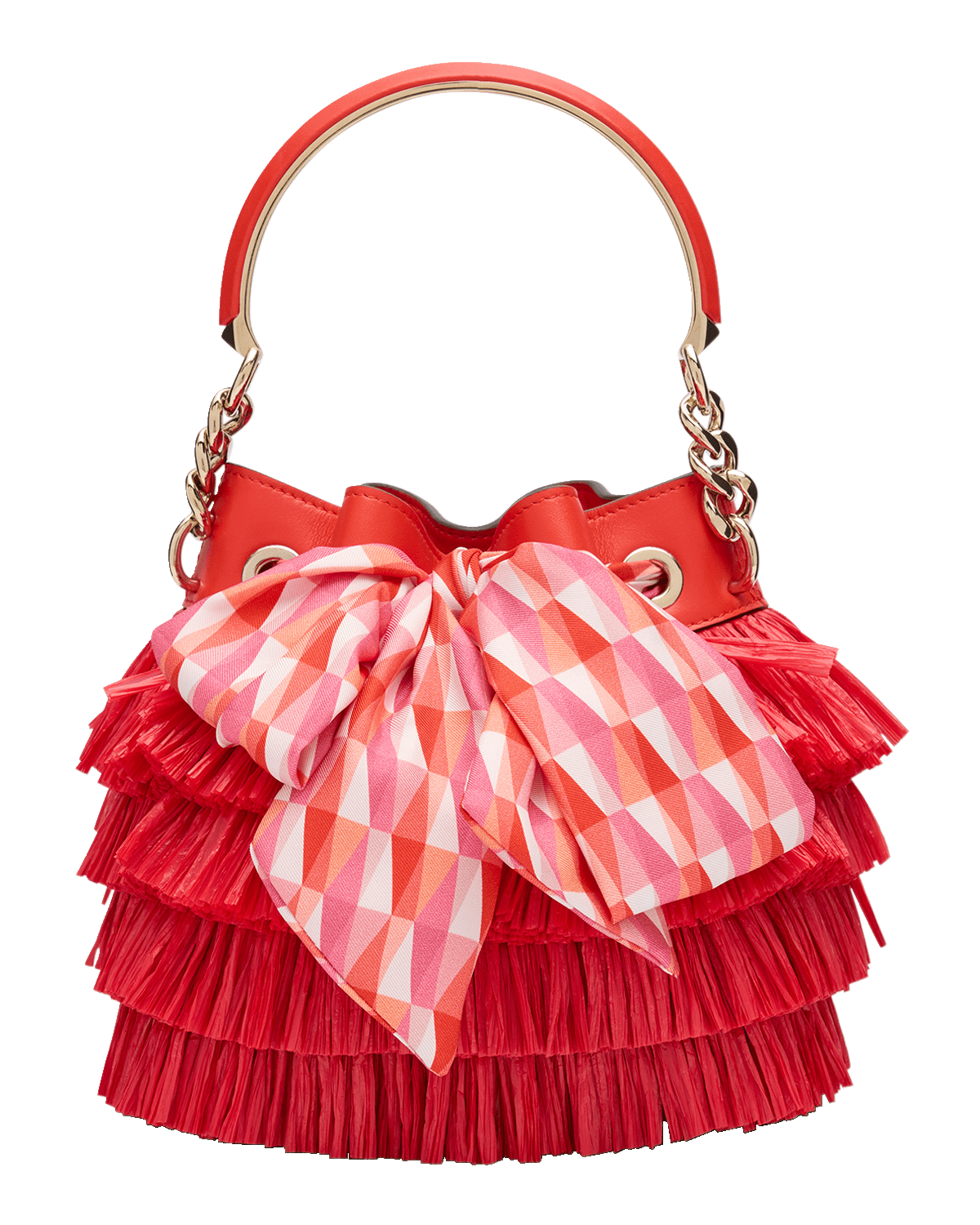 Jimmy Choo Bon Bon Small Fringe Bucket Bag